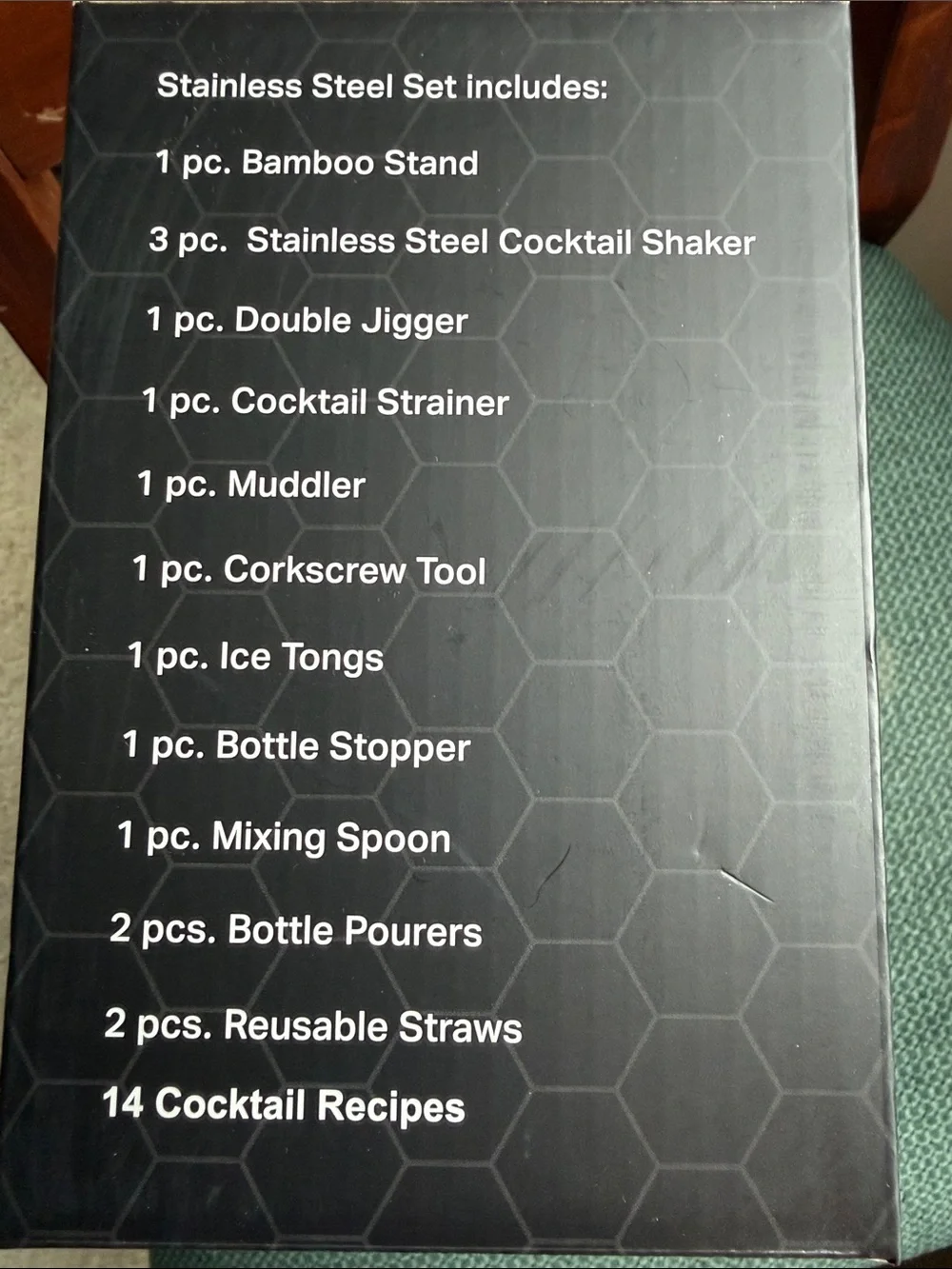 Lucky Street 14 Piece Cocktail Shaker Set - Stainless Steel Bar Tool Kit
